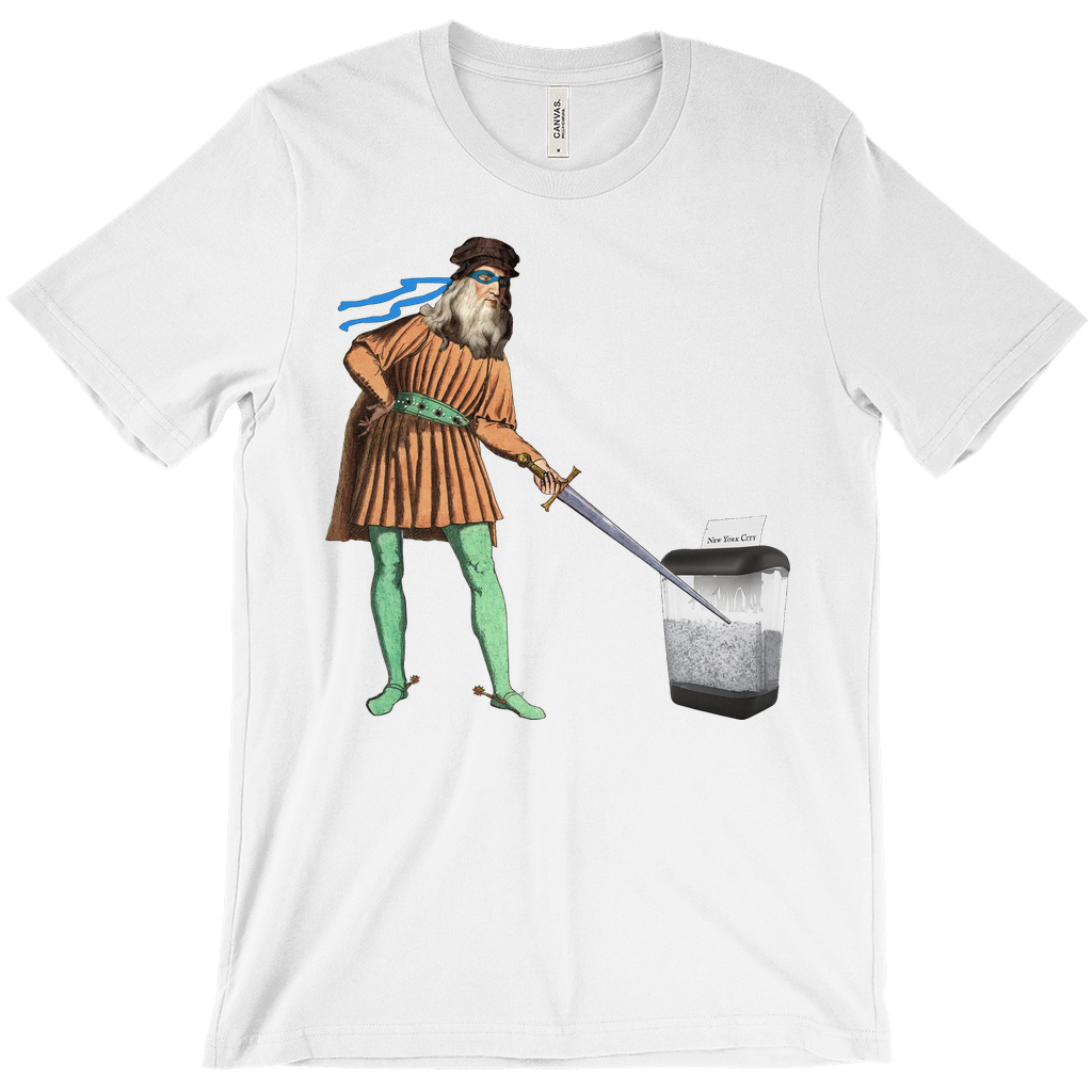 Leonardo da Vinci vs Paper Shredder Unisex T-Shirt