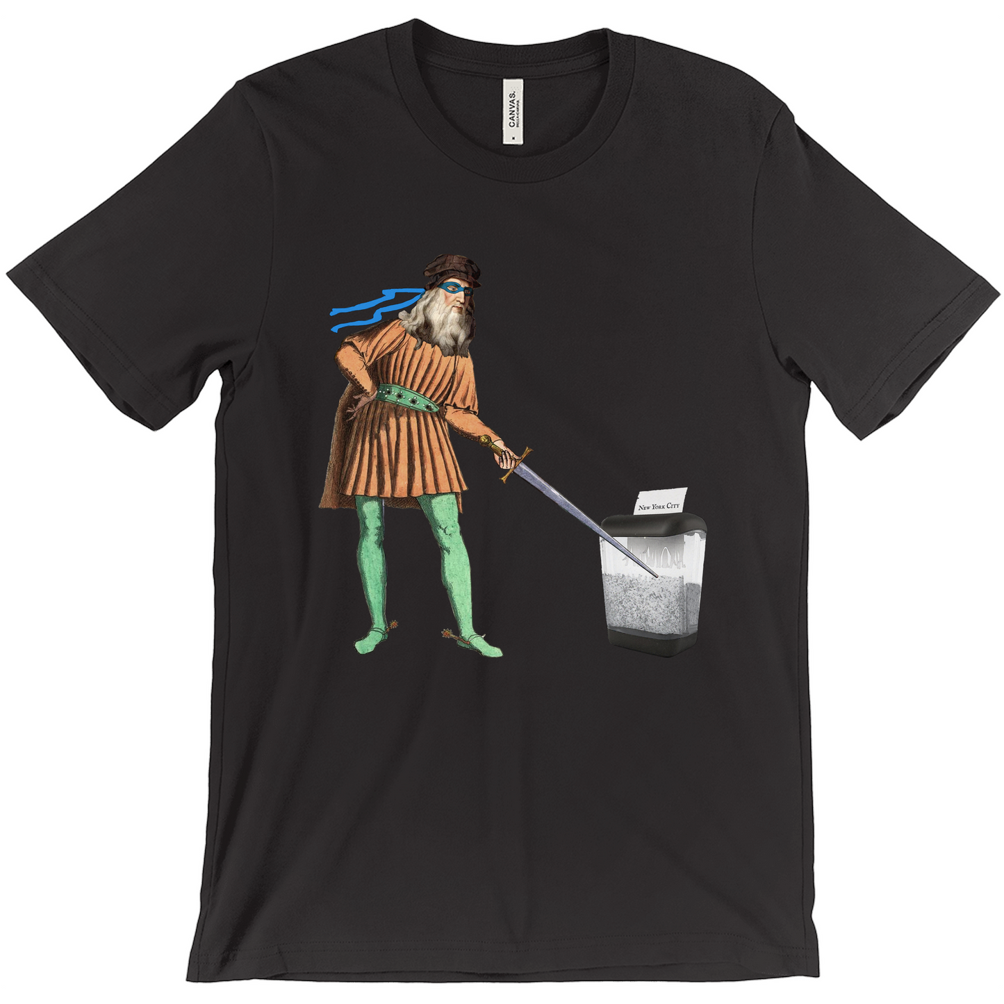 Leonardo da Vinci vs Paper Shredder Unisex T-Shirt