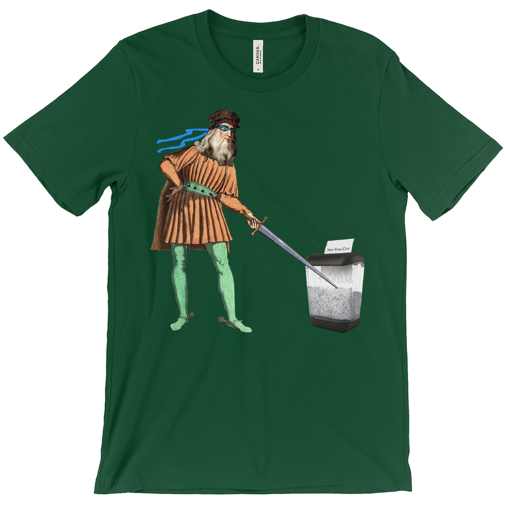 Leonardo da Vinci vs Paper Shredder Unisex T-Shirt