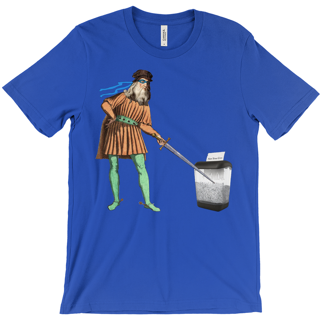 Leonardo da Vinci vs Paper Shredder Unisex T-Shirt