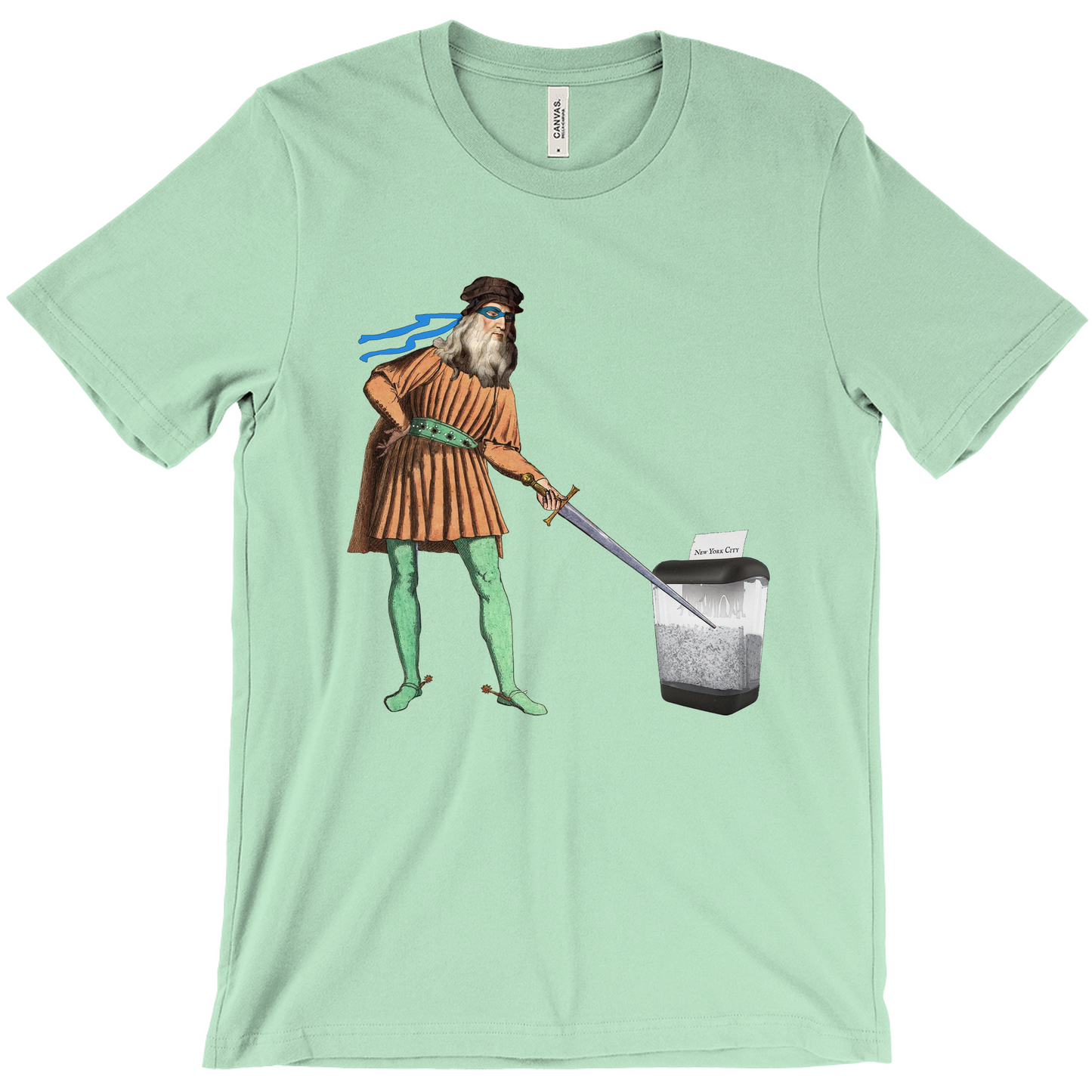 Leonardo da Vinci vs Paper Shredder Unisex T-Shirt