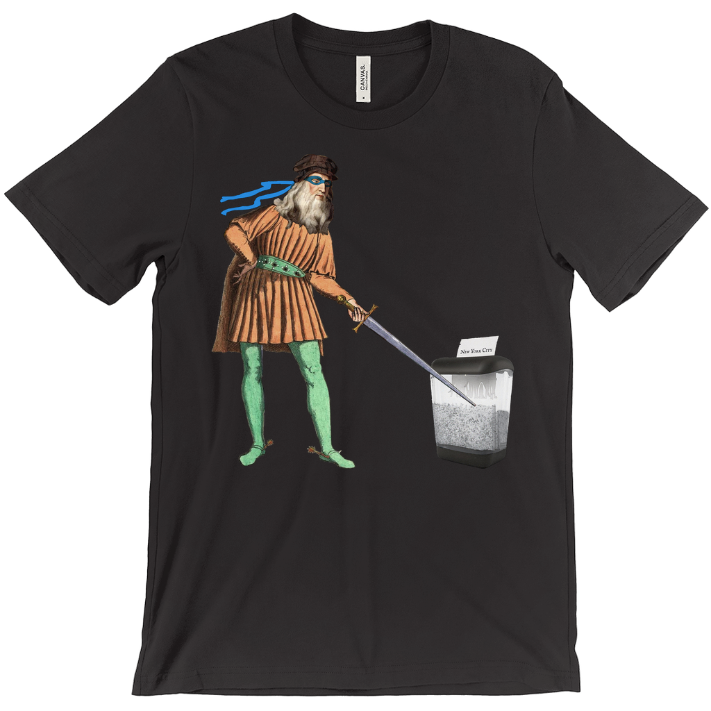 Leonardo da Vinci vs Paper Shredder Unisex T-Shirt