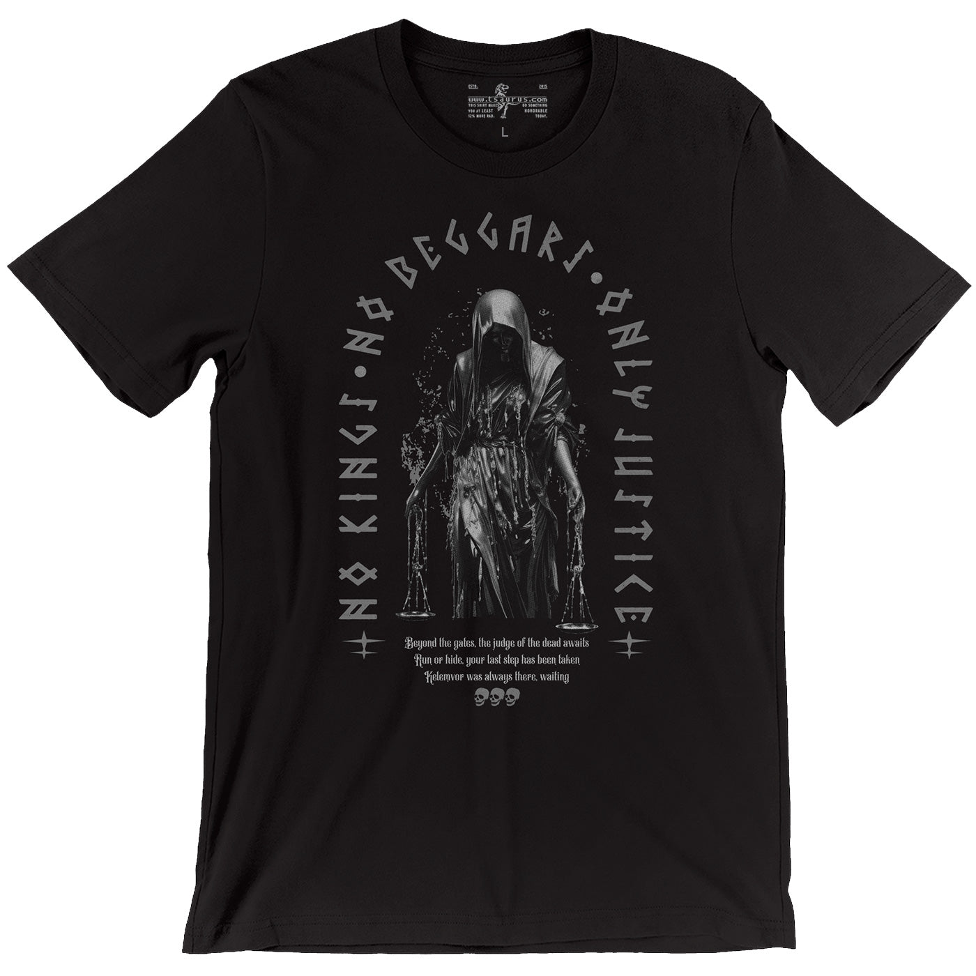 Kelemvor the Lawful Neutral God of Death stands ready to pass his judgment Black Unisex T-shirt