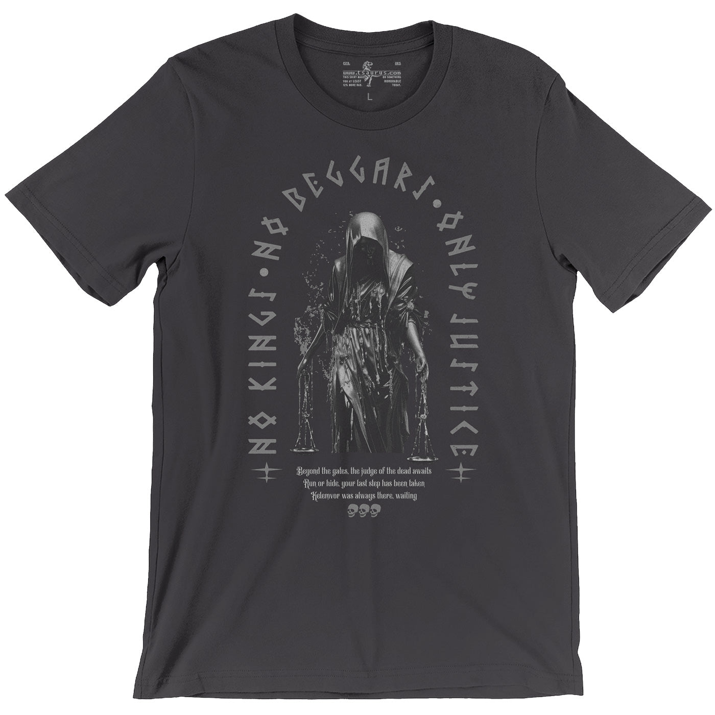 Kelemvor the Lawful Neutral God of Death stands ready to pass his judgment Gray Unisex T-shirt