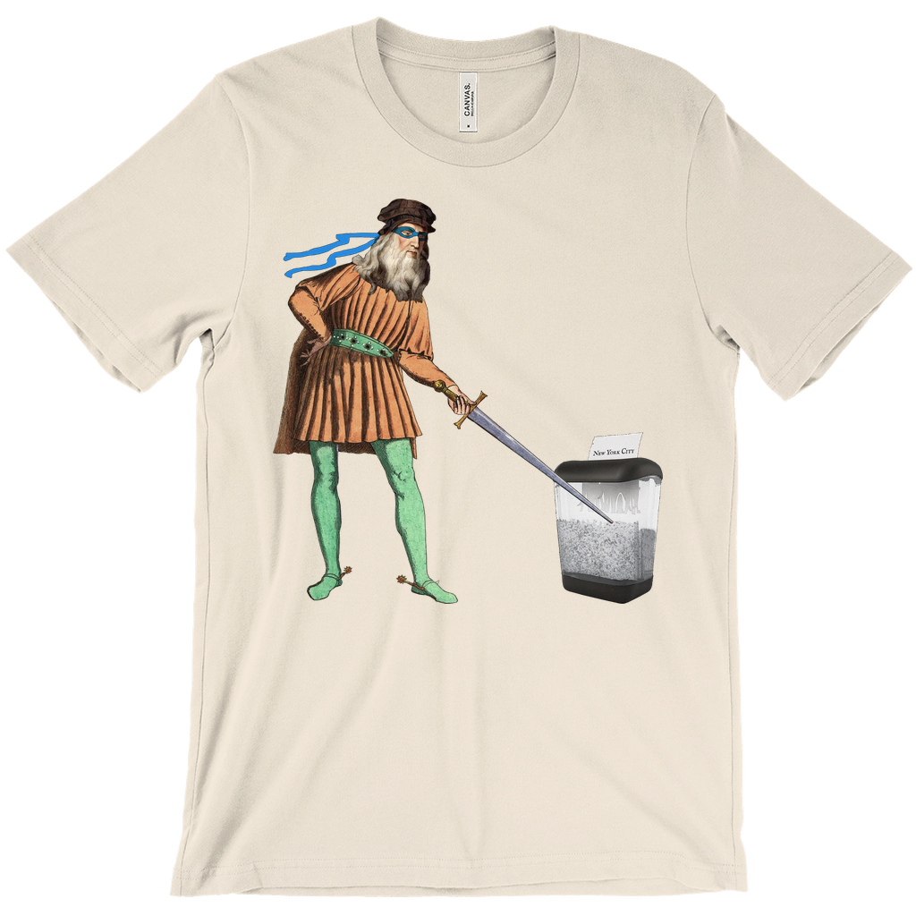 Leonardo da Vinci vs Paper Shredder Unisex T-Shirt