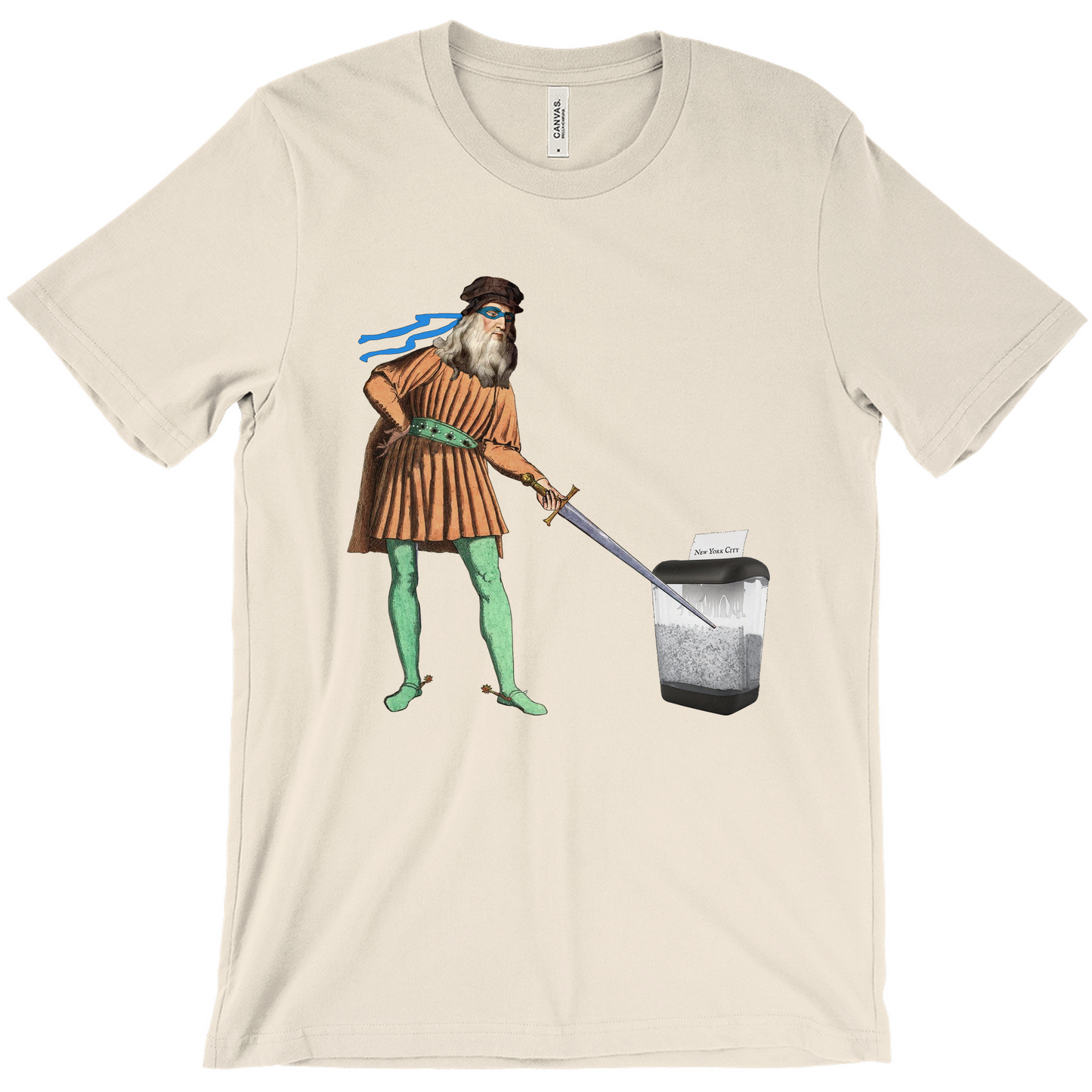 Leonardo da Vinci vs Paper Shredder Unisex T-Shirt