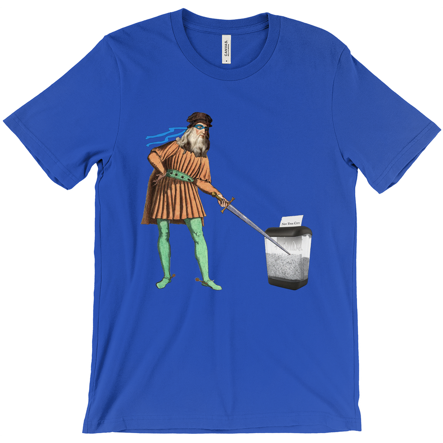 Leonardo da Vinci vs Paper Shredder Unisex T-Shirt