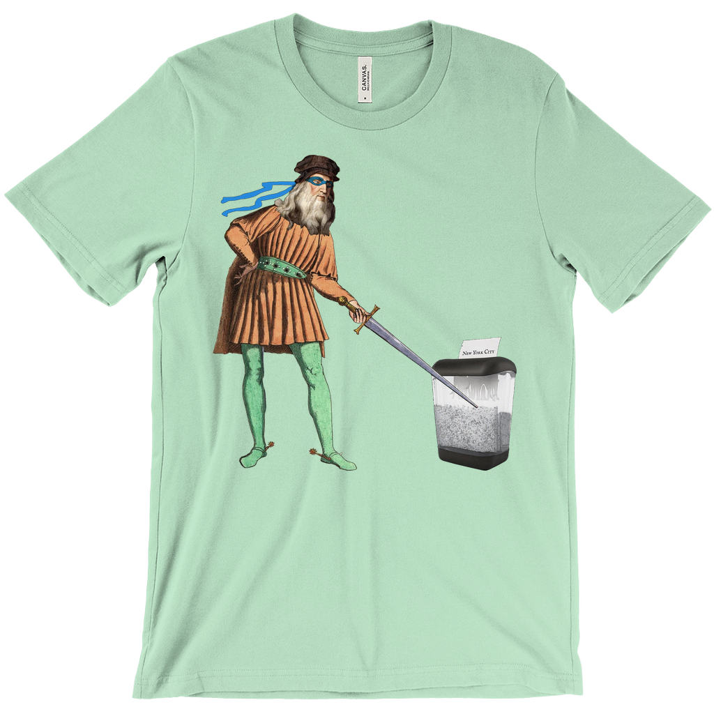 Leonardo da Vinci vs Paper Shredder Unisex T-Shirt