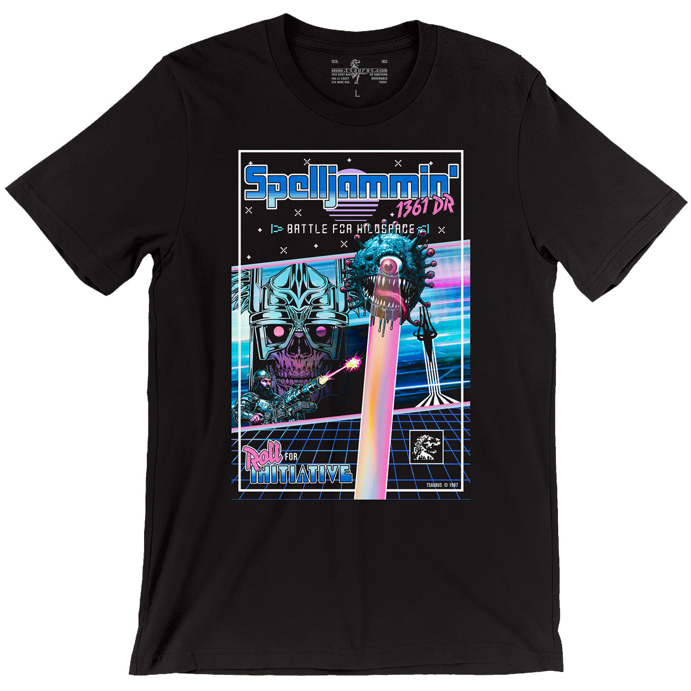 Atari Game cover Retrowave D&D Spelljammer Unisex T-shirt